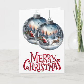 Carte décorations de Noël