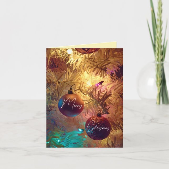 Carte Décorations de Noël - Joyeux Noël (Devant)