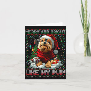 Carte Décorations de sapin de Noël pour chien Terrier du