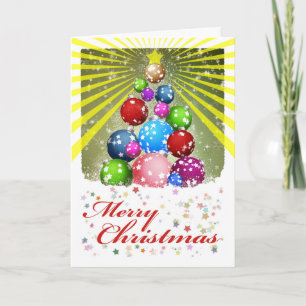 Carte Décorations de vœux de Noël joyeux Étoile d'arbre