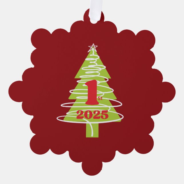 Carte Décorative 1st Christmas Red (Recto)