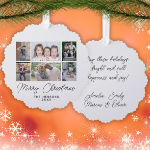 Carte Décorative 6 Collage de photos Joyeux Noël Famille