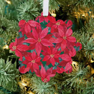 Carte Décorative Abri d'hiver Poinsettias