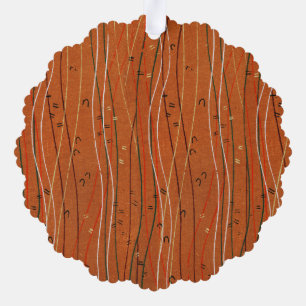 Carte Décorative Abstrait japonais Wavy Red Stripes