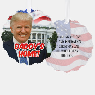 Carte Décorative Accueil de papa Le président Donald Trump 2024 Vic