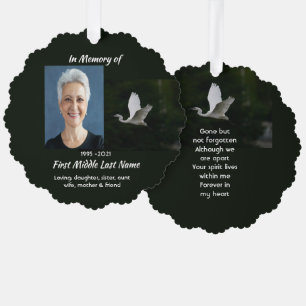 Carte Décorative Aigrette blanche Oiseau Mémorial Cadeau