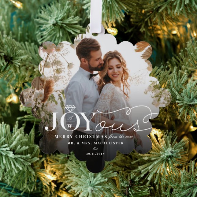 Carte Décorative Alliance de diamant monogramme classique joyeuse  (Insitu (Arbre))