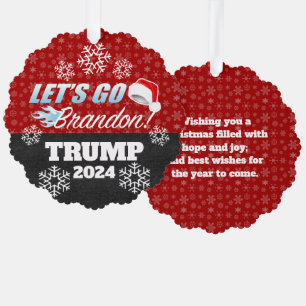 Carte Décorative Allons voir Brandon Trump 2024 Ornament