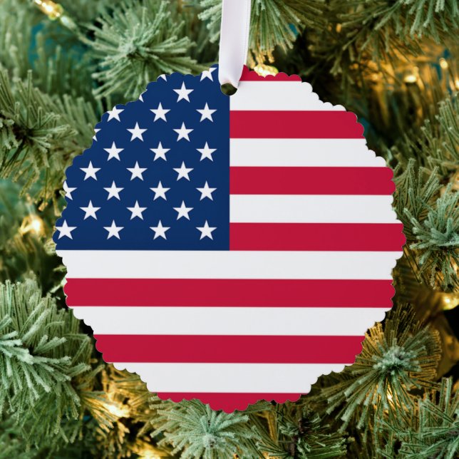 Carte Décorative American Flag USA Christmas Orament Card (Insitu (Arbre))