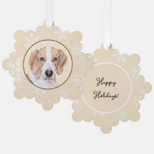 Carte Décorative American Foxhound Painting - Joli art original chi