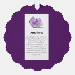 Carte Décorative Amethyst Crystal Signification Bijoux Afficher éti