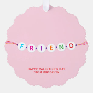 Carte Décorative Ami mignon bracelet d'amitié rose Valentine