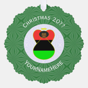 Carte Décorative Ange de Noël personnalisé Drapeau de la diaspora a