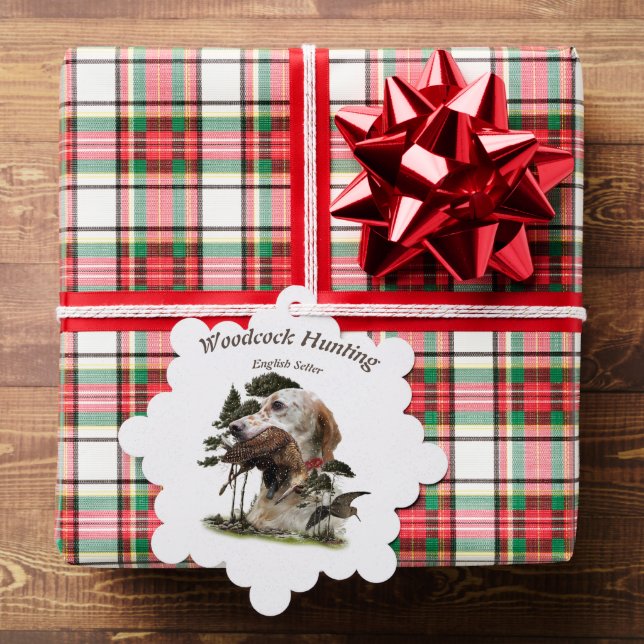 Carte Décorative Anglais Setter, chasse à la bécasse (Insitu (Cadeau))