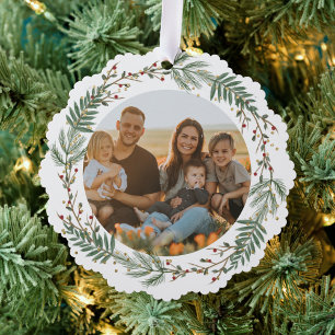 Carte Décorative Aquarelle Grains sèches et feuilles verts