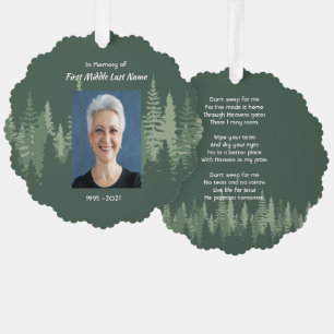 Carte Décorative Arbres de la forêt sauvage chrétienne mémorielle