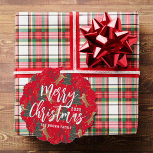 Carte Décorative Arbres de Noël & tigres motif personnalisé arrière
