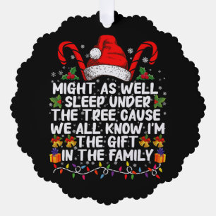 Carte Décorative Autant dormir sous l'arbre Cadeau de Noël