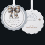 Carte Décorative Balise de touche magique du Père Noël (ajoutez vot<br><div class="desc">Un mignon marqueur Père Noël magic key. Ajoutez votre propre clé de porte de nouveauté mignonne à cette étiquette et partez pour votre enfant le soir de Noël. Modifiez le texte en fonction de vos besoins sur le côté de et le dos. Père Noël a besoin de sa clé magique...</div>