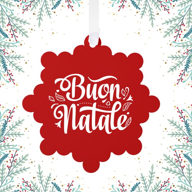 Carte Décorative Balise rouge simple Buon Natale (Créateur téléchargé)