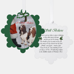 Carte Décorative Basset Hound Cadeaux de Noël