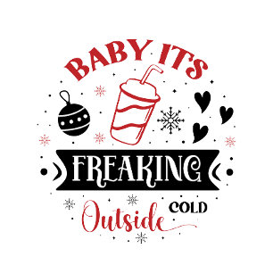 Carte Décorative Bébé, il fait froid frémissant dehors