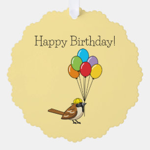 Carte Décorative Belle éperon de dessin animé avec ballons Annivers