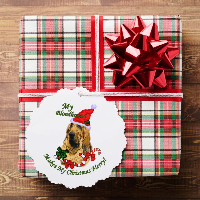 Carte Décorative Bloodhound Cadeaux de Noël (Insitu (Cadeau))