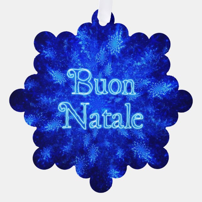 Carte Décorative Buon Natale - Explosion de neige  (Recto)