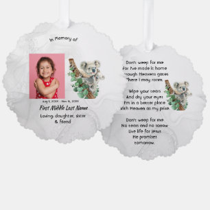 Carte Décorative Cadeau commémoratif chrétien Koala mignon Enfants