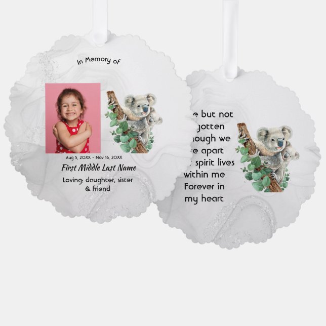 Carte Décorative Cadeau commémoratif Koala mignon Enfants (Recto/Verso)
