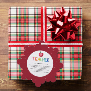 Carte Décorative Cadeau de remerciement pour enseignant avec arc-en