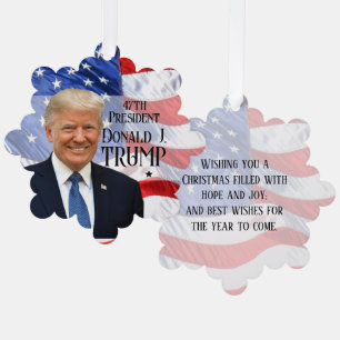 Carte Décorative Cadeau photo du président Trump 47e Donald Trump É