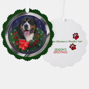 Carte Décorative Cadeaux de Noël de chiens de montagne de la Grande