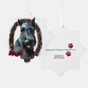 Carte Décorative Cadeaux de Noël Giant Schnauzer