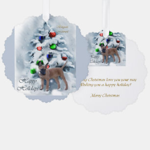 Carte Décorative Cadeaux de Noël Malinois belge