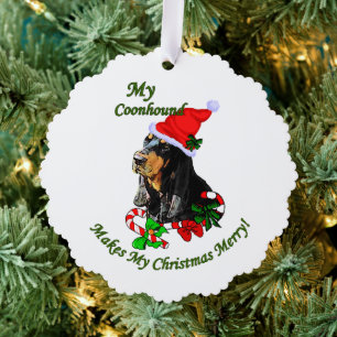 Carte Décorative Cadeaux de Noël Noir et Tan