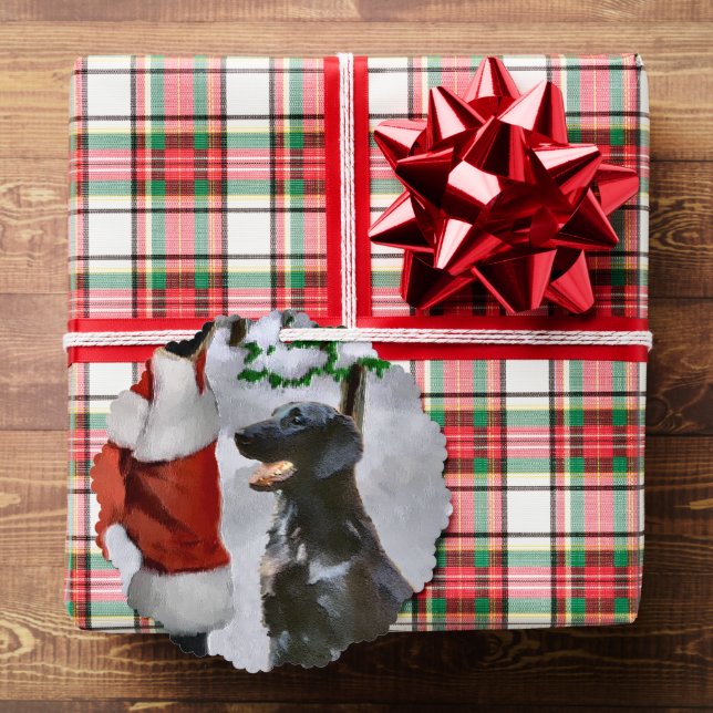 Carte Décorative Cadeaux de Noël Retriever à revêtement plat (Insitu (Cadeau))