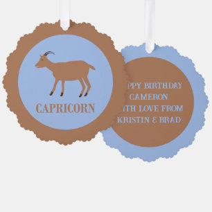 Carte Décorative Capricorn Star Signal Chèvre Personnalisé Annivers