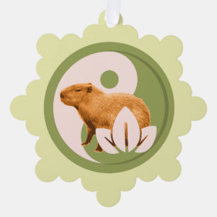 Carte Décorative Capybara Zen Yin Yang Nature Paisible
