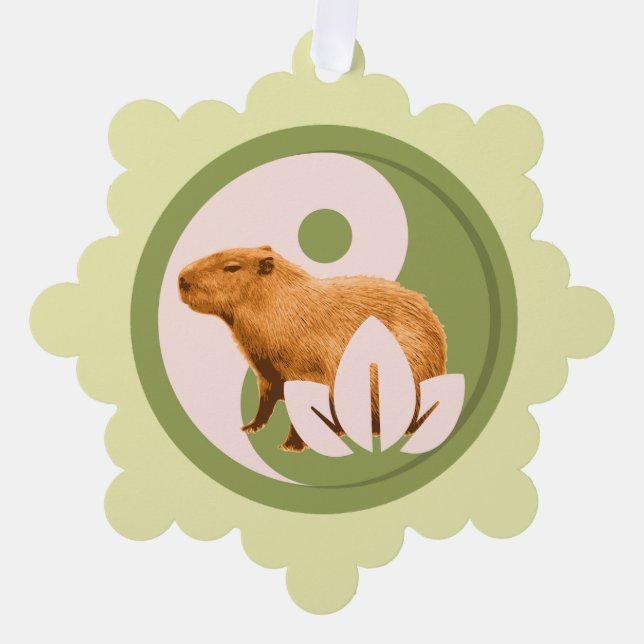 Carte Décorative Capybara Zen Yin Yang Nature Paisible (Recto)