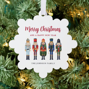 Carte Décorative Casse-noisette mignon Joyeux Noël Flocon de neige