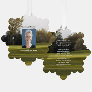 Carte Décorative Célébration chrétienne de la vie Golf objet-souven