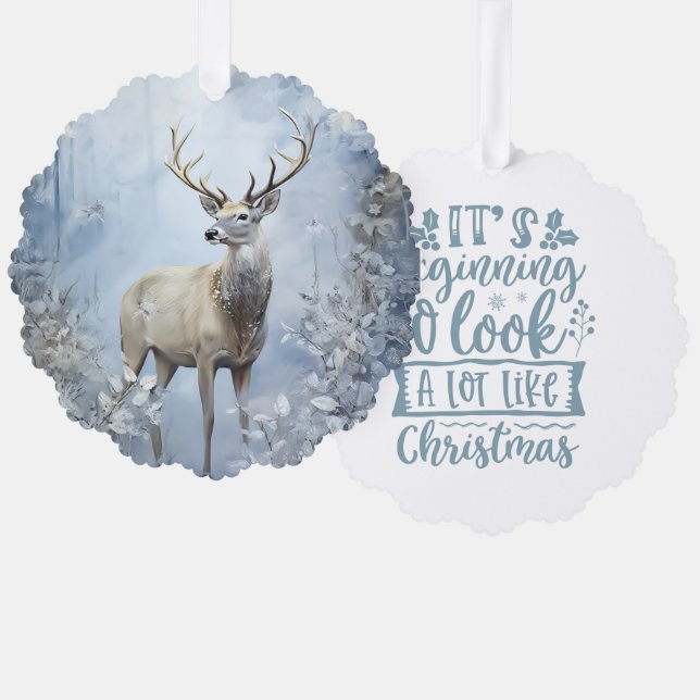 Carte Décorative C'est vraiment Noël maintenant Buck (Recto/Verso)