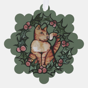 Carte Décorative Chat Kitty Noël Xmas Vacances Cats            