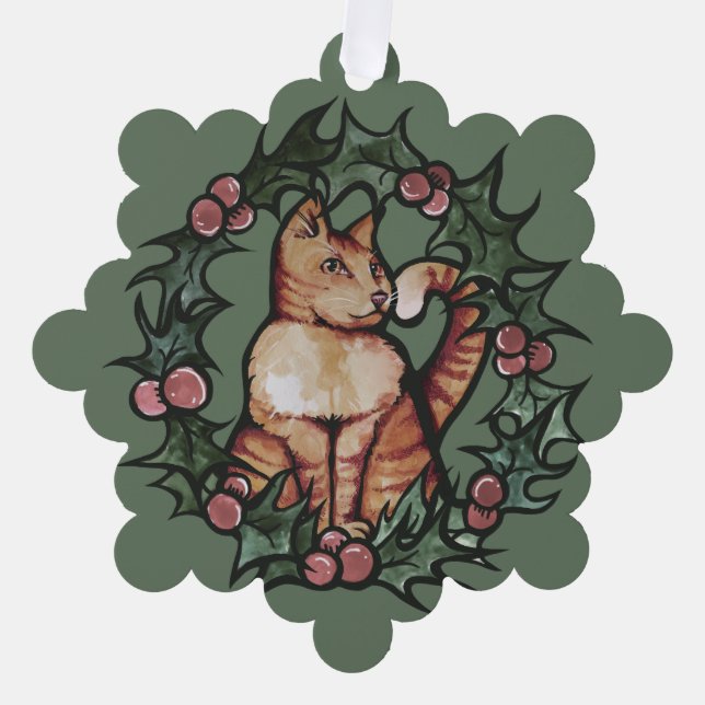 Carte Décorative Chat Kitty Noël Xmas Vacances Cats             (Recto)