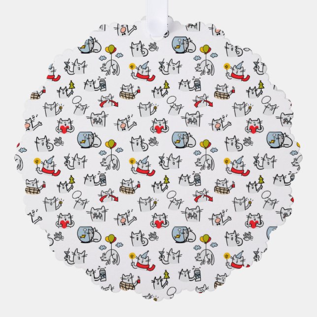 Carte Décorative Chats amusants, lait et magie. (Recto)