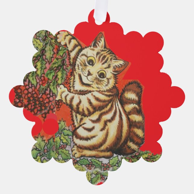 Carte Décorative Chats de Noël de Louis Wain  (Recto)