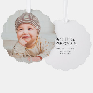 Carte Décorative Cher Père Noël, je peux expliquer la photo de Noël