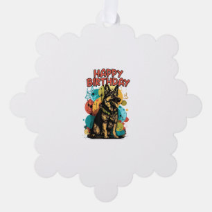 Carte Décorative Chien berger allemand joyeux fête d'anniversaire S